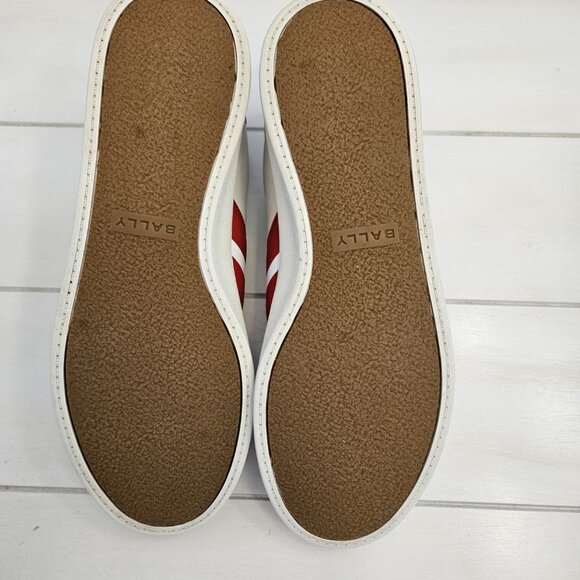 Bally Spring Summer 2024 Sneaker in Candy Red and White Leather Size 11 US - Picture 7 of 7